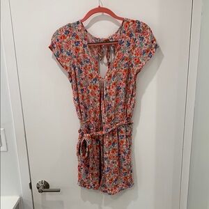American Eagle Outfitters Pink Floral Romper